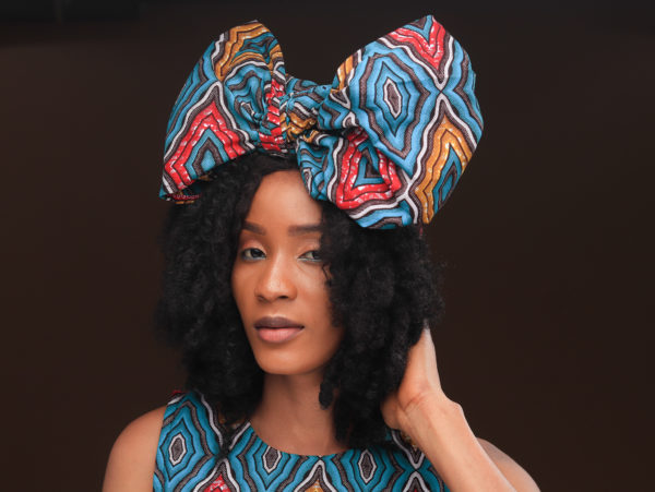 MAXINE AFRICAN PRINT HEADWRAP | Chocolate Gold